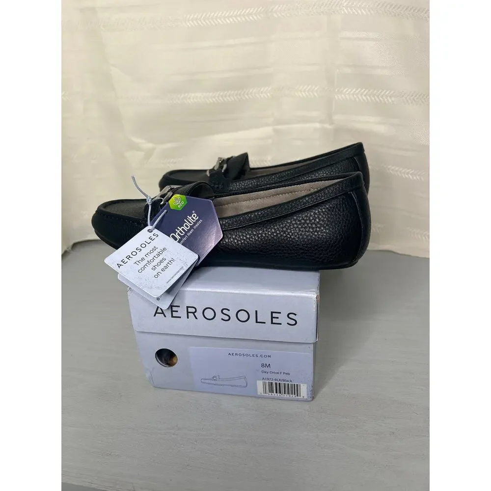 Aerosoles Day Drive Loafers Black Womens Size 8M